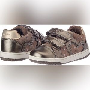 NEW Geox Girls Sneakers in Metallic Brown Size 8 US